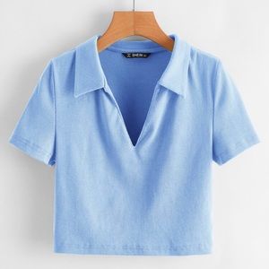 SOLD☀️SHEIN Rib Knit Solid Tee